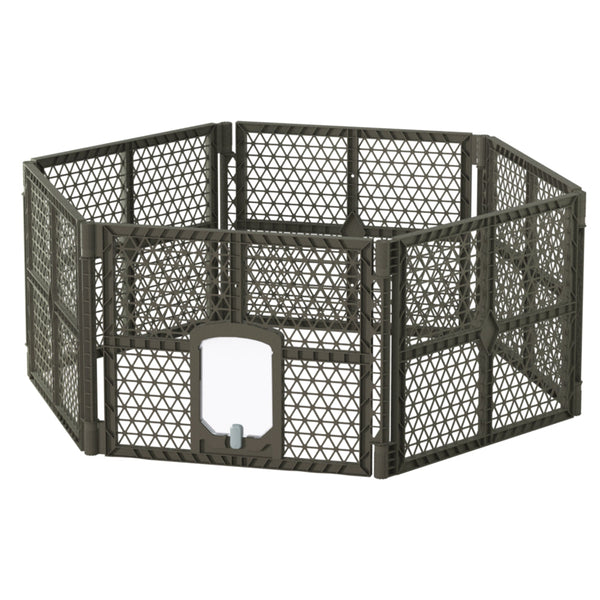 I.Pet Dog Playpen Enclosure 6 Panel Fence Plastic Pen Fences & Pens