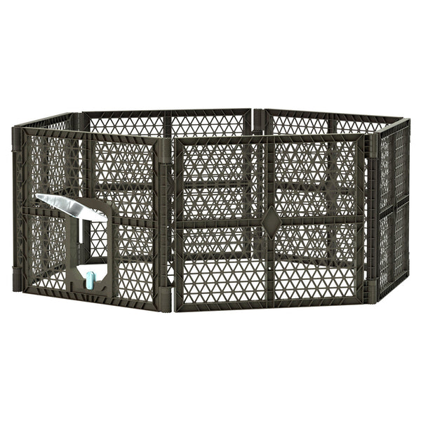 I.Pet Dog Playpen Enclosure 6 Panel Fence Plastic Pen Fences & Pens