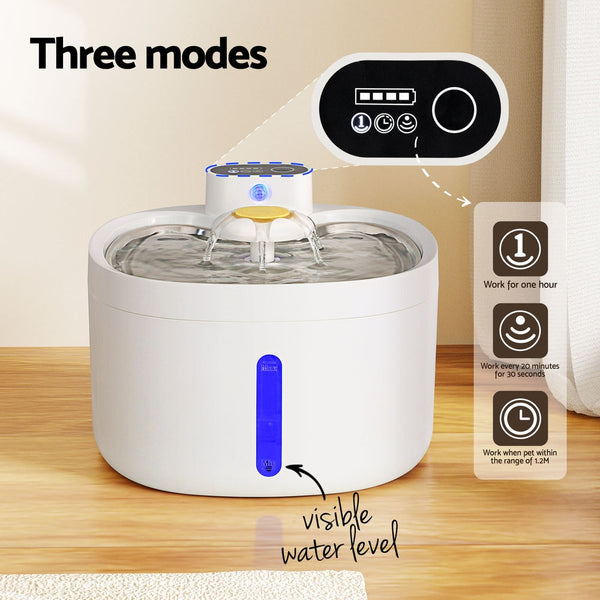 I.Pet Water Fountain Feeder Dispenser Filter Dog Cat Drinking Automatic 2.6L Dog Automatic Feeders