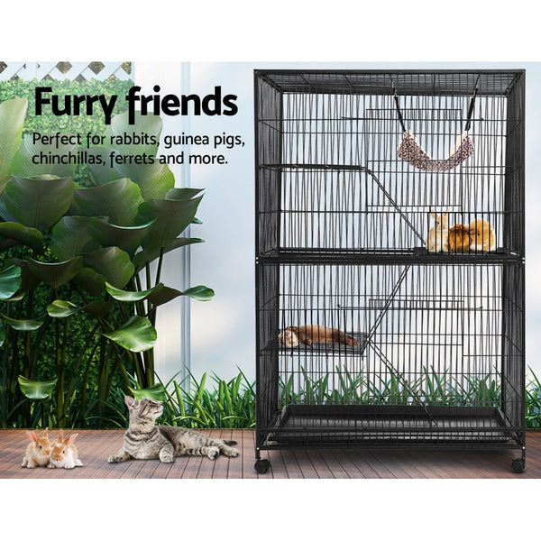 I.Pet Rabbit Cage 142Cm Hutch Level Bird Guinea Pig Ferret Small Animal Cages & Hutches