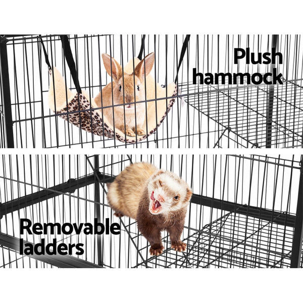 I.Pet Rabbit Cage 142Cm Hutch Level Bird Guinea Pig Ferret Small Animal Cages & Hutches