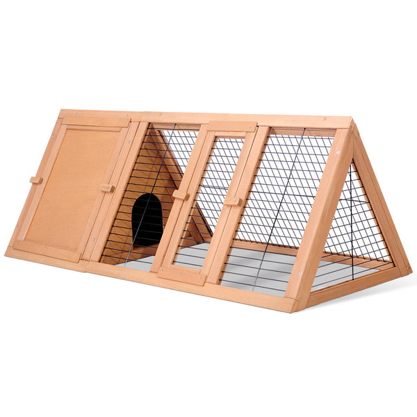 I.Pet Rabbit Hutch Chicken Coop 119Cm X 51Cm 44Cm Large Run Wooden Cage Outdoor Bird Cages