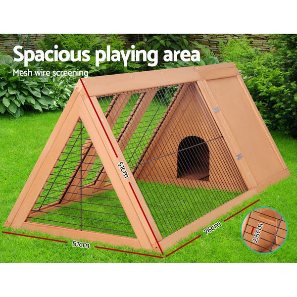 I.Pet Rabbit Hutch Chicken Coop 119Cm X 51Cm 44Cm Large Run Wooden Cage Outdoor Bird Cages