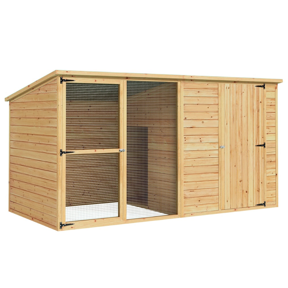 I.Pet Dog Kennel Extra Large 2.28M Wooden House Bed Outdoor Pet Puppy Cabin Log Dog Kennels