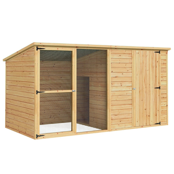 I.Pet Dog Kennel Extra Large 2.28M Wooden House Bed Outdoor Pet Puppy Cabin Log Dog Kennels