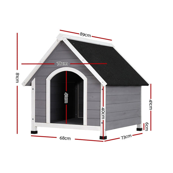 I.Pet Dog Kennel Wooden Large Outdoor House Indoor Puppy Cabin Weatherproof Dog Kennels