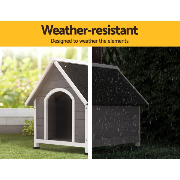 I.Pet Dog Kennel Wooden Large Outdoor House Indoor Puppy Cabin Weatherproof Dog Kennels