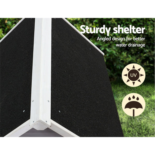 I.Pet Dog Kennel Wooden Large Outdoor House Indoor Puppy Cabin Weatherproof Dog Kennels