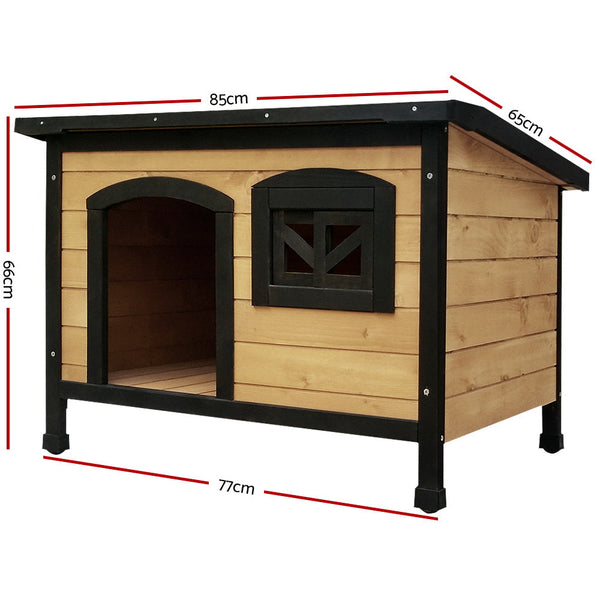 I.Pet Dog Kennel Large Wooden Outdoor Indoor House Pet Puppy Crate Cabin Waterproof Dog Kennels