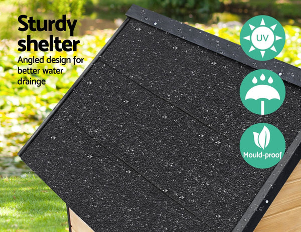 I.Pet Dog Kennel Extra Large Wooden Outdoor House Puppy Xl Crate Cabin Waterproof Dog Kennels