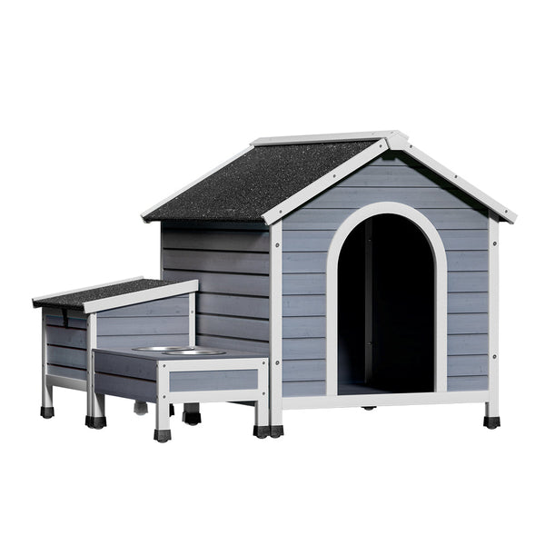 I.Pet Dog Kennel House Large Wooden Outdoor Kennels Indoor Puppy Cabin Dog Kennels