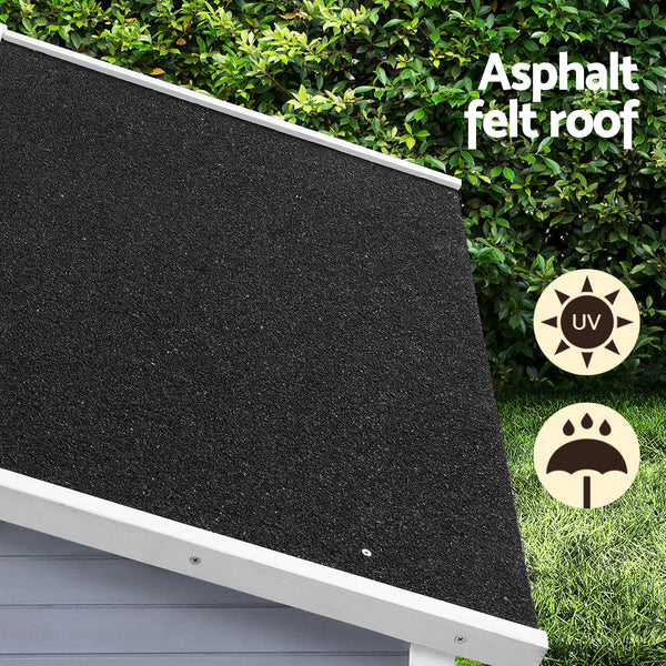 I.Pet Dog Kennel House Large Wooden Outdoor Kennels Indoor Puppy Cabin Dog Kennels