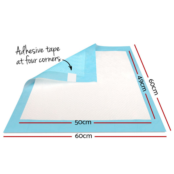 I.Pet Training Pads 200Pcs 60X60cm Puppy Dog Toilet Pee Indoor Super Absorbent Blue Puppy Training Pads