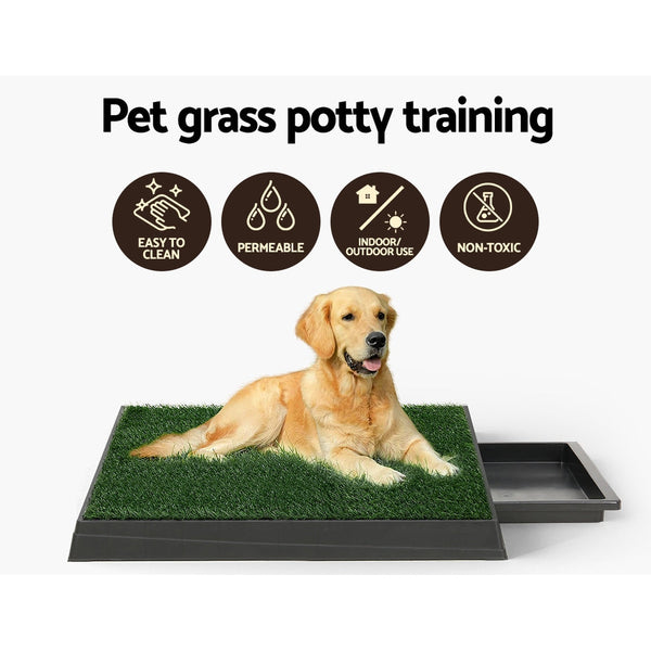 I.Pet Training Pad Dog Potty Toilet Large Loo Portable With Tray Grass Mat Puppy Training Pads