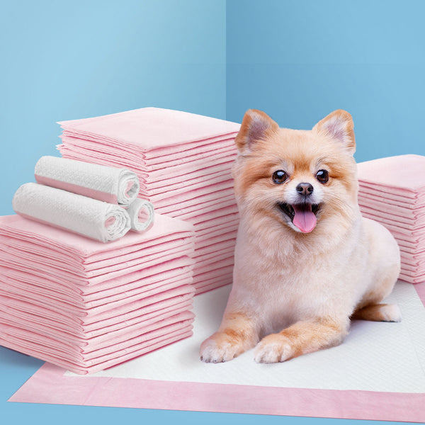 I.Pet Pet Training Pads 200Pcs 60X60cm Puppy Dog Toilet Pee Indoor Super Absorbent Pink Puppy Training Pads