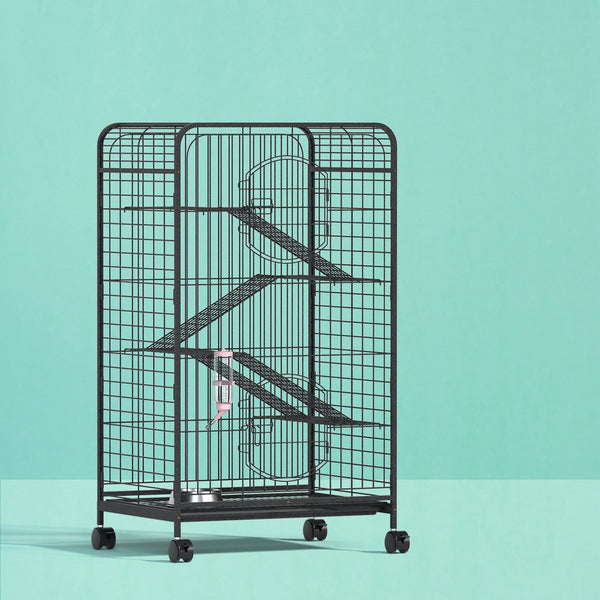 I.Pet Rabbit Cage Indoor Hutch Guinea Pig Bird Ferret Cat Hamster 110Cm 4 Level Small Animal Cages & Hutches