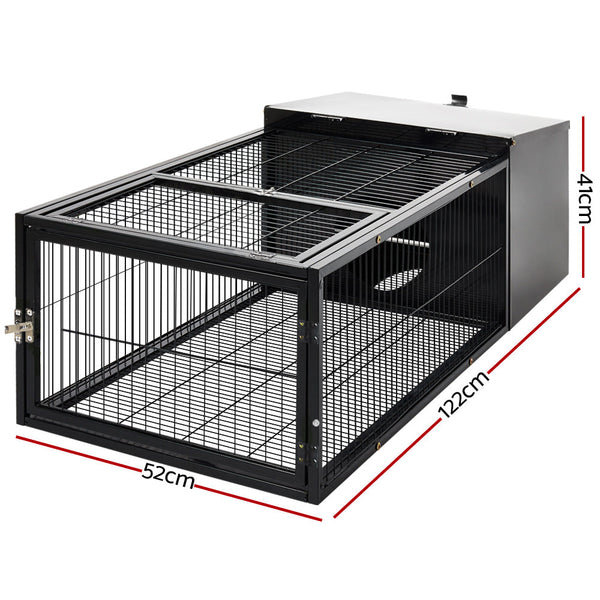 I.Pet Rabbit Cage 122X52cm Hutch Enclosure Carrier Metal Small Animal Cages & Hutches