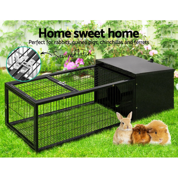 I.Pet Rabbit Cage 122X52cm Hutch Enclosure Carrier Metal Small Animal Cages & Hutches