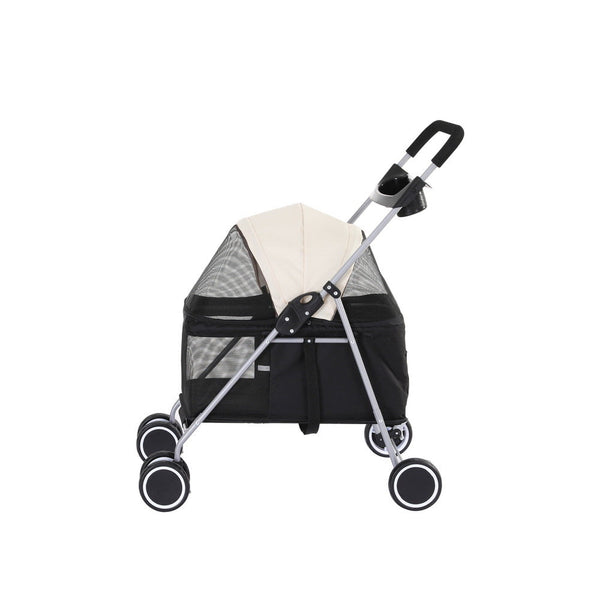 I.Pet Pet Stroller Pram Dog Cat Carrier Cage Large Travel Pushchair Foldable 4 Wheels Dog Strollers