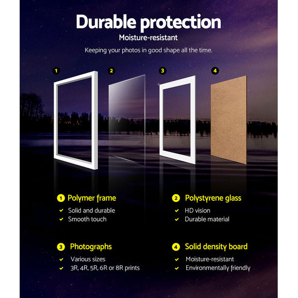 Artiss Art Holder 26Pcs 8X10" 5X7" 4X6" 3.5X5" White Photo Frames