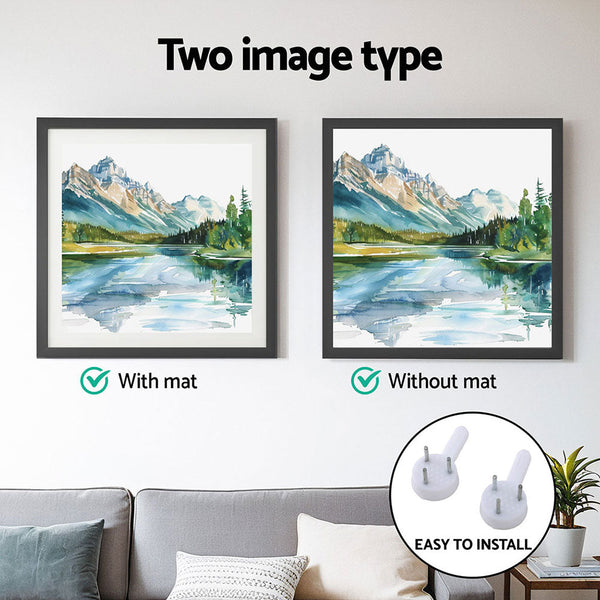 Artiss Photo Frame 2Pcs Set Black Photo Frames