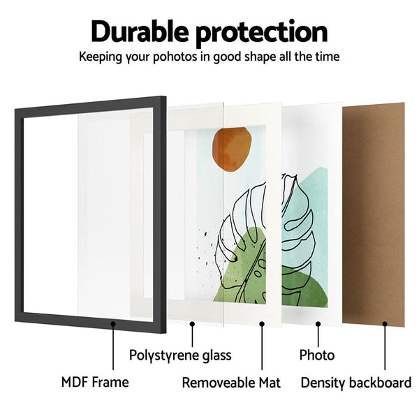 Artiss Photo Frame 2Pcs Set Black Photo Frames