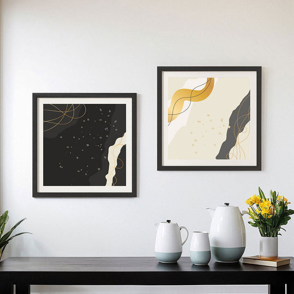 Artiss Photo Frame 2Pcs Set Black Photo Frames