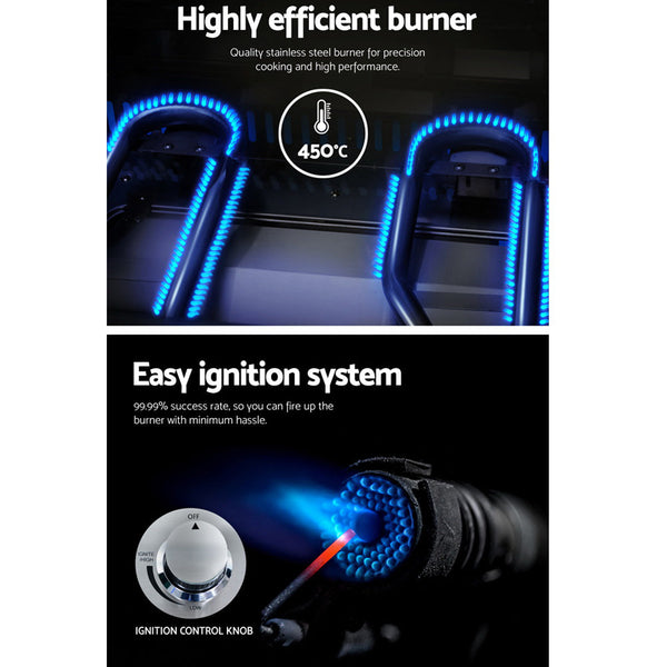 Grillz Gas Bbq 2 Burners With Plates Barbecues Grills & Smokers