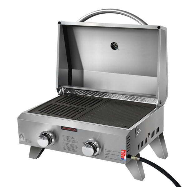 Grillz Gas Bbq 2 Burners With Plates Barbecues Grills & Smokers