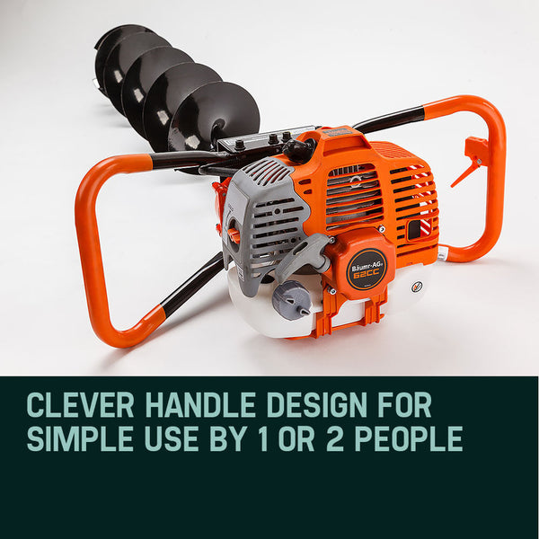 Baumr Ag Post Hole Digger 62Cc Posthole Earth Auger Fence Borer Petrol Drill Bit Post Hole Diggers & Augers