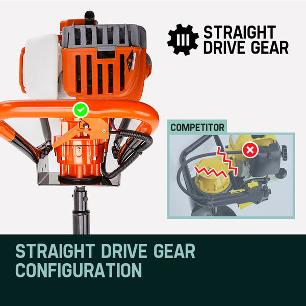 Baumr Ag Post Hole Digger 75Cc Posthole Earth Auger Fence Borer Petrol Drill Bit Other Power Tools