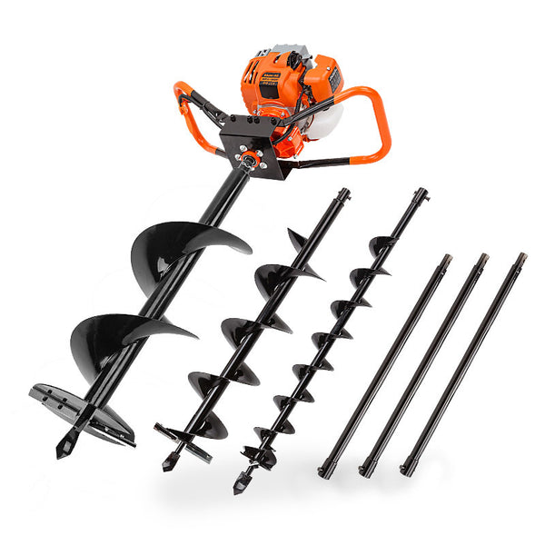 Baumr Ag Post Hole Digger 75Cc Posthole Earth Auger Fence Borer Petrol Drill Bit Other Power Tools