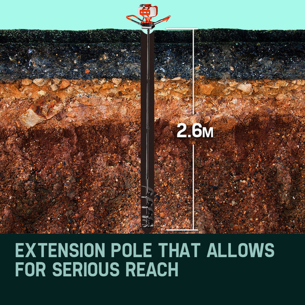 Baumr Ag Post Hole Digger 75Cc Posthole Earth Auger Fence Borer Petrol Drill Bit Other Power Tools