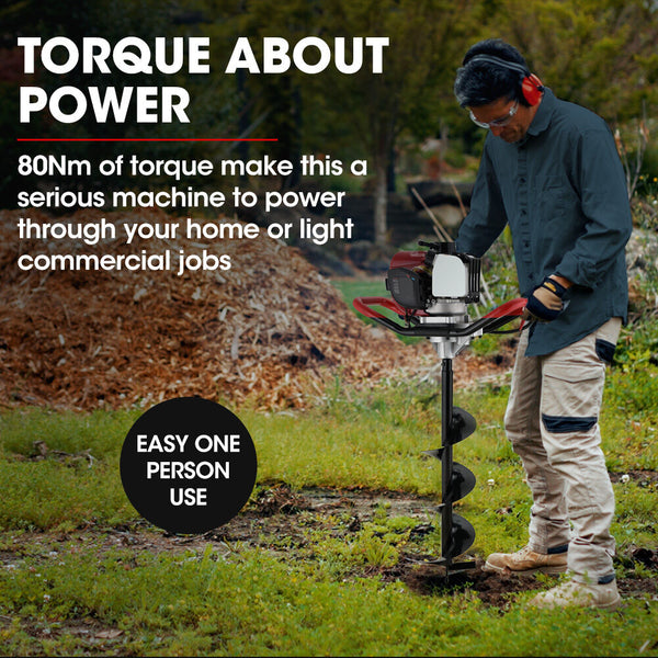 Baumr Ag Baumr Ag Bpx 1400 38Cc Stroke Petrol Post Hole Digger 150Mm Auger W/ 600Mm Extension Shaft Post Hole Diggers & Augers