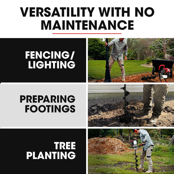 Baumr Ag Baumr Ag Bpx 1400 38Cc Stroke Petrol Post Hole Digger 150Mm Auger W/ 600Mm Extension Shaft Post Hole Diggers & Augers