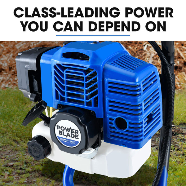 Powerblade Pd750 52Cc Stroke Petrol Post Hole Digger 200Mm Auger W/ 600Mm Extension Shaft Post Hole Diggers & Augers