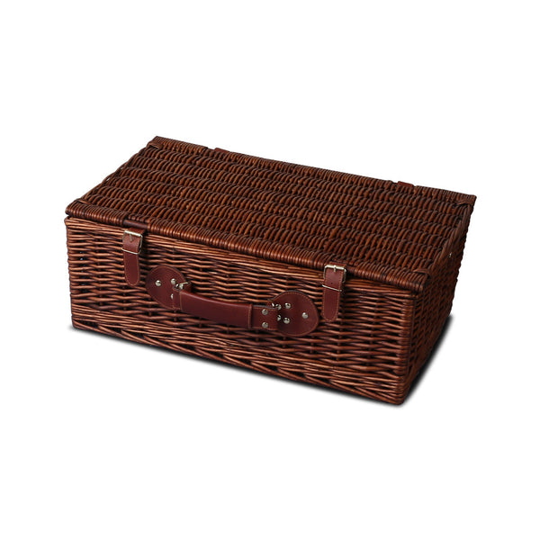 Alfresco 4 Person Picnic Basket Set Insulated Blanket Storage Bag Picnic Baskets & Backpacks