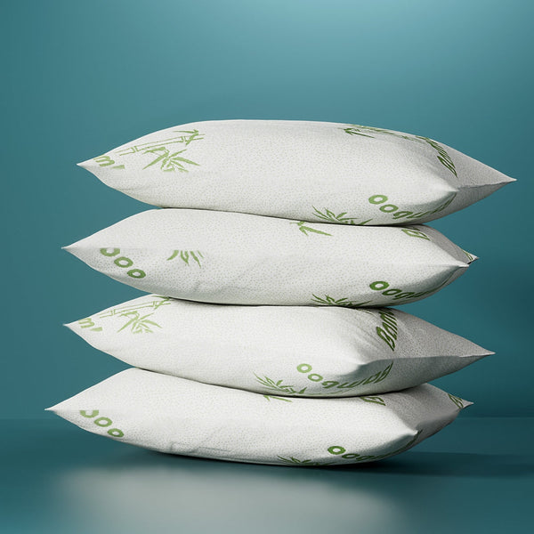 Giselle Bedding 4 Pack Bamboo Pillow Family Hotel Pillows