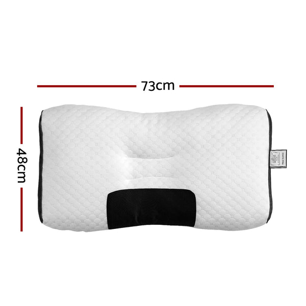 Giselle Contour Pillow Ergonomic Neck 48X73cm Pillows
