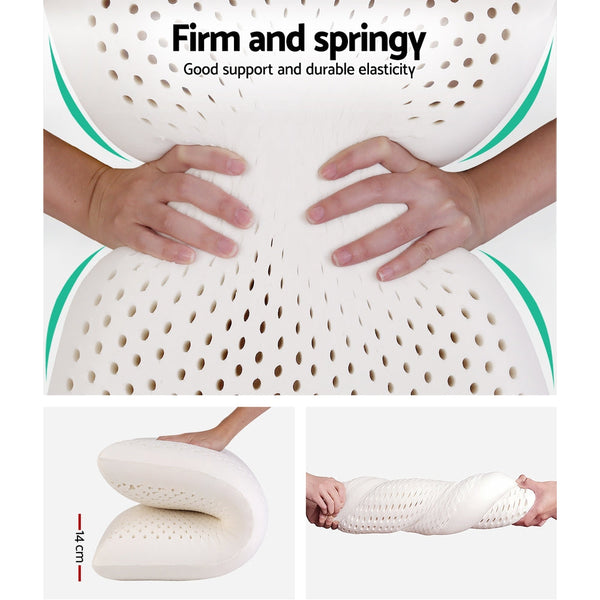 Giselle Natural Latex Pillow Classic Twin Pack Pillows