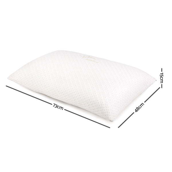 Giselle Memory Foam Pillow Bamboo Cover Twin Pack Pillows
