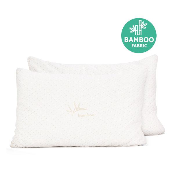 Giselle Memory Foam Pillow Bamboo Cover Twin Pack Pillows