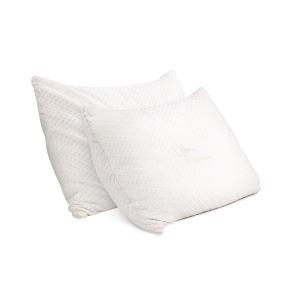 Giselle Memory Foam Pillow Bamboo Cover Twin Pack Pillows