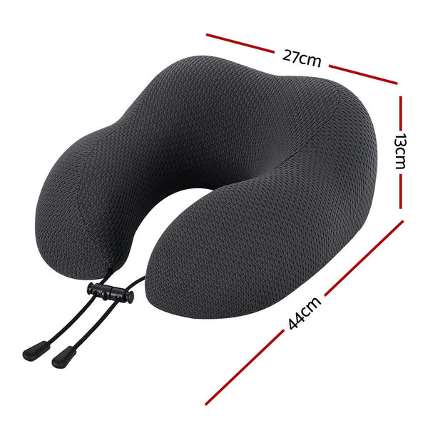 Giselle Travel Neck Pillow U Shape Support Memory Foam Plane Car Cushion Pillows