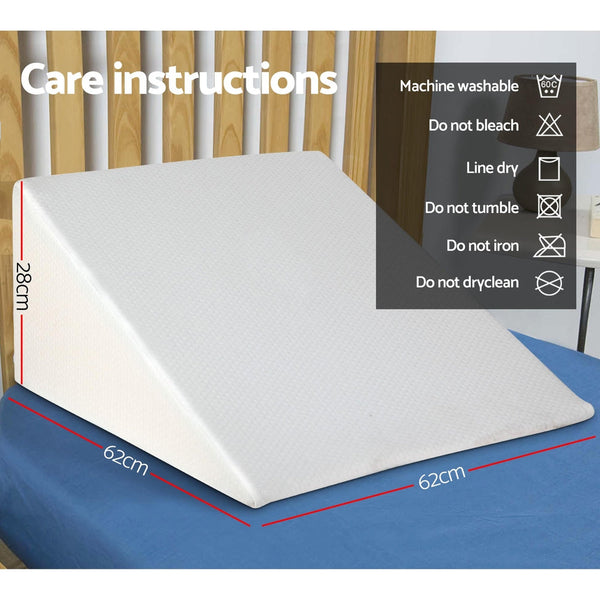 Giselle Bedding Wedge Pillow White Twin Pack Pillows