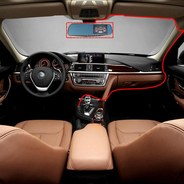 Rearview Mirror Dvr With Left Screen Display For Vehicle Monitoring Rear View Monitors/Cams & Kits