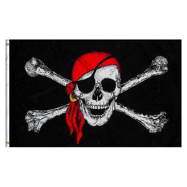 Br Costumes Pirage Flag Skull Party Pirates & Crossbones Large 150 X 90 Jolly Roger Flags