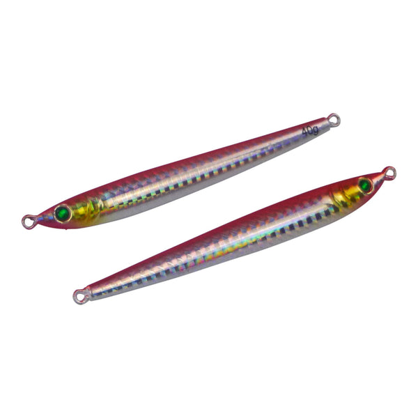 Finesse Pencil Jig 40Gm Magenta Silver 2 Pack Baits & Lures