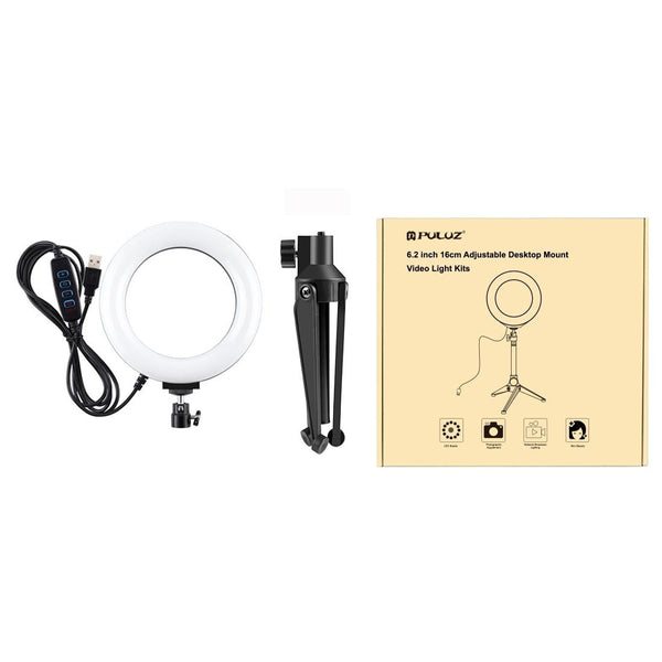 6.2 Inch Led Ring Light With Usb And Dimmable Modes For Desktop Tripod Use Filter Rings & Holders