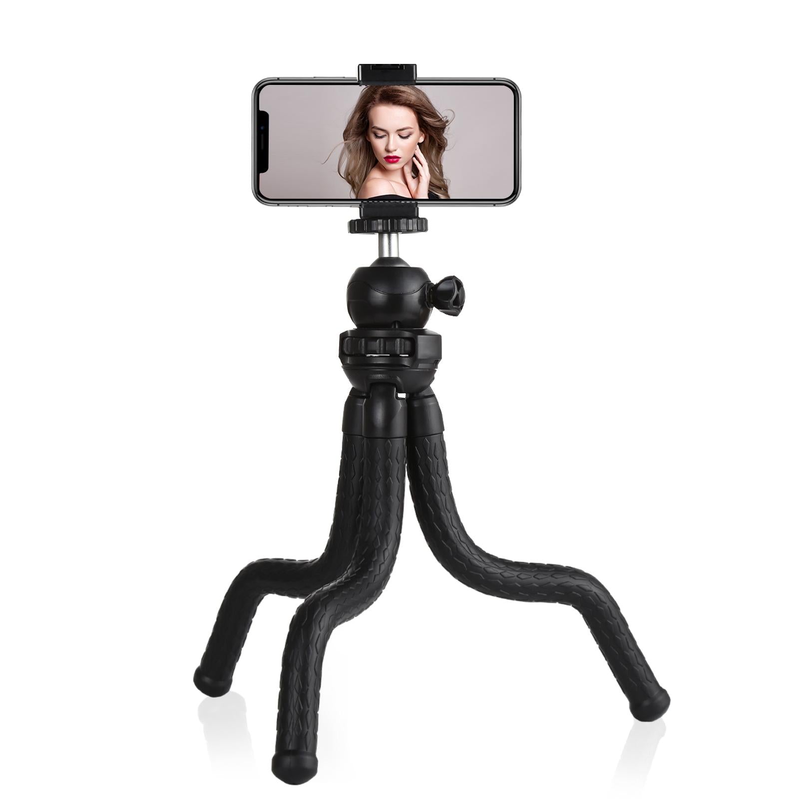 Flexible Mini Octopus Tripod With Ball Head And Phone Clamp For Cameras Smartphones Tripods & Monopods
